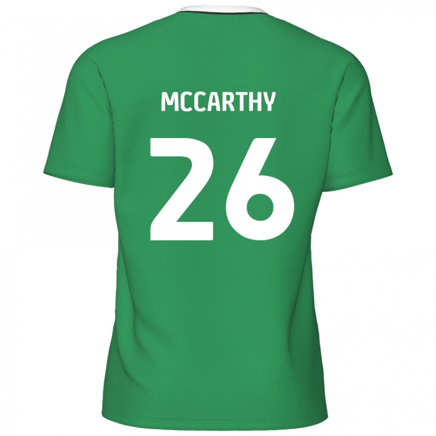 Niño Camiseta Jason Mccarthy #26 Verde Rayas Blancas 2ª Equipación 2024/25 La Camisa Chile