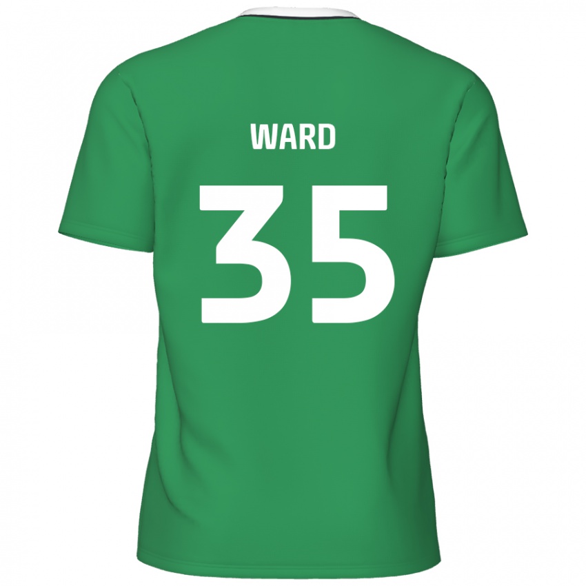 Niño Camiseta Christie Ward #35 Verde Rayas Blancas 2ª Equipación 2024/25 La Camisa Chile