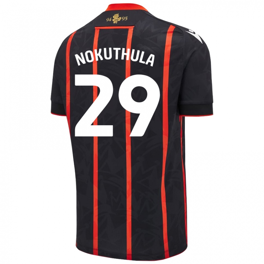 Niño Camiseta Faith Nokuthula #29 Negro Rojo 2ª Equipación 2024/25 La Camisa Chile