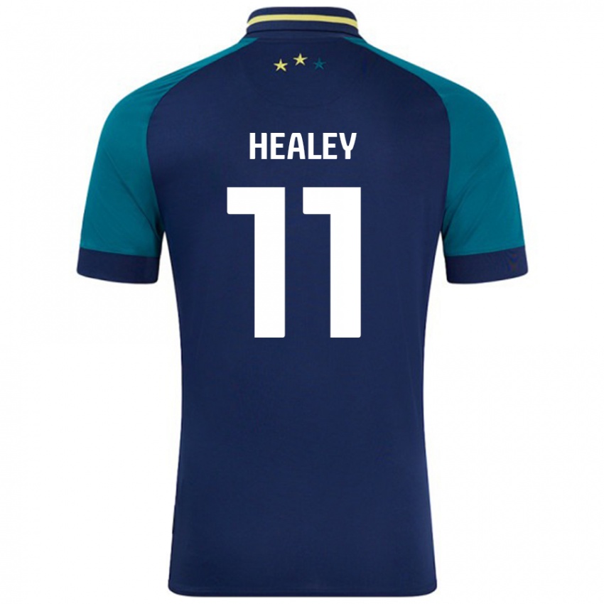 Niño Camiseta Rhys Healey #11 Azul Marino Verde Oscuro 2ª Equipación 2024/25 La Camisa Chile