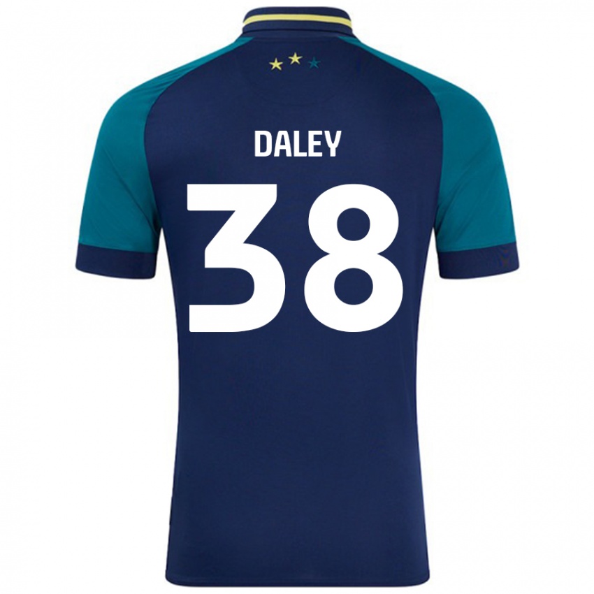 Niño Camiseta Luke Daley #38 Azul Marino Verde Oscuro 2ª Equipación 2024/25 La Camisa Chile