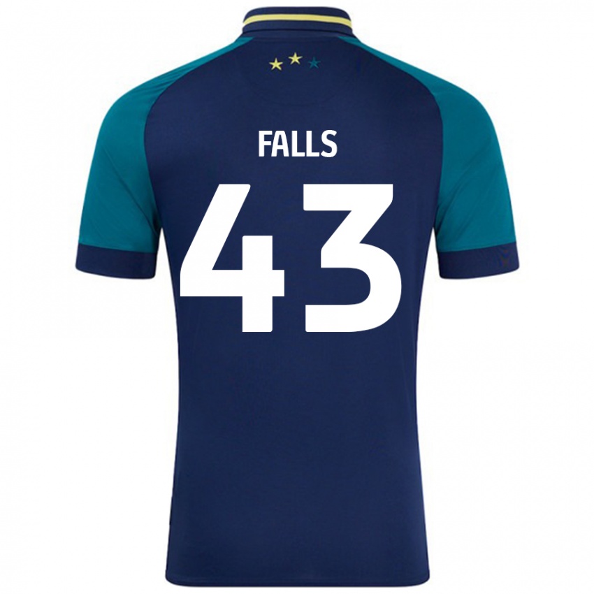 Niño Camiseta Conor Falls #43 Azul Marino Verde Oscuro 2ª Equipación 2024/25 La Camisa Chile