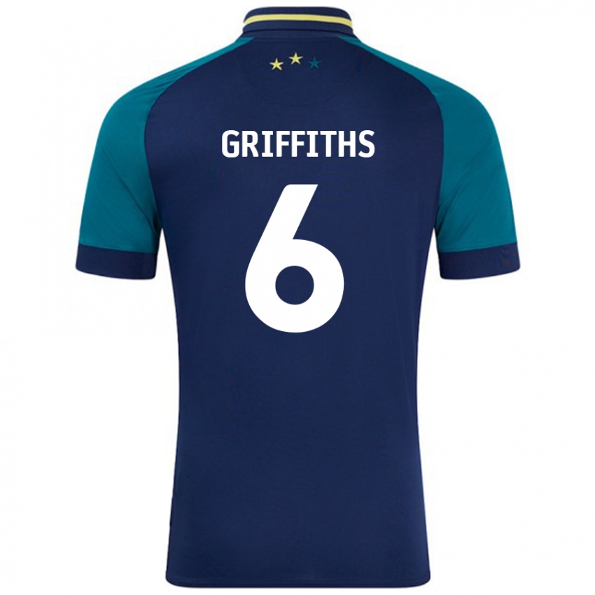 Niño Camiseta Lauren Griffiths #6 Azul Marino Verde Oscuro 2ª Equipación 2024/25 La Camisa Chile