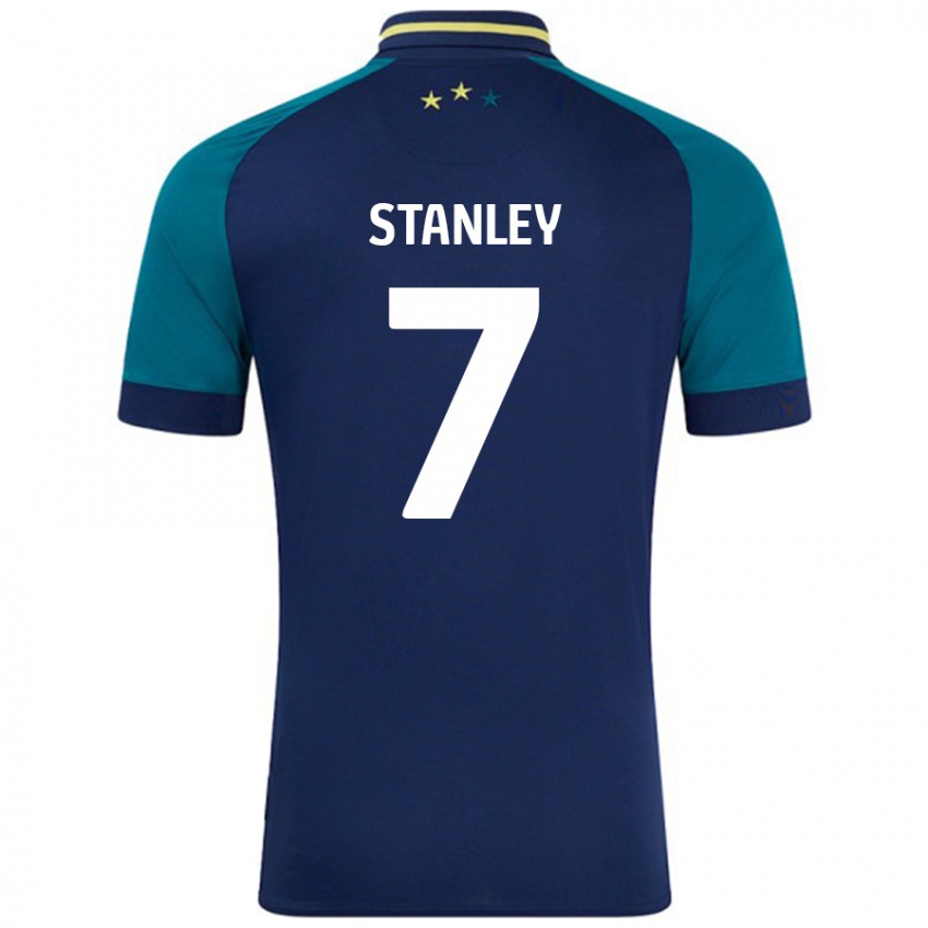 Niño Camiseta Katie Stanley #7 Azul Marino Verde Oscuro 2ª Equipación 2024/25 La Camisa Chile