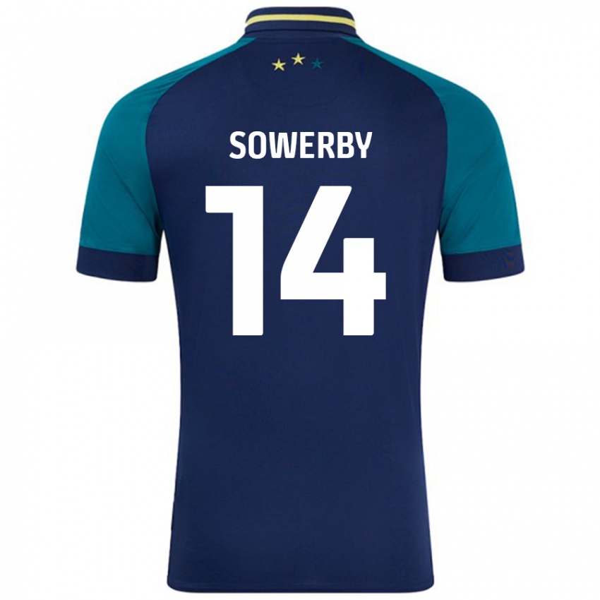 Niño Camiseta Lucy Sowerby #14 Azul Marino Verde Oscuro 2ª Equipación 2024/25 La Camisa Chile