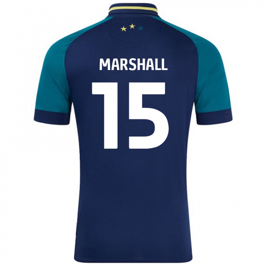 Niño Camiseta Georgia Marshall #15 Azul Marino Verde Oscuro 2ª Equipación 2024/25 La Camisa Chile