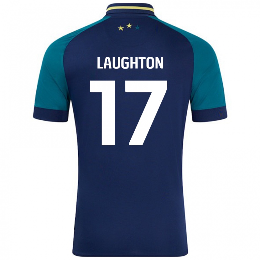 Niño Camiseta Zoe Laughton #17 Azul Marino Verde Oscuro 2ª Equipación 2024/25 La Camisa Chile