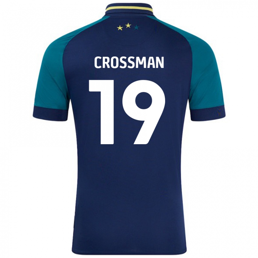 Niño Camiseta Paige Crossman #19 Azul Marino Verde Oscuro 2ª Equipación 2024/25 La Camisa Chile