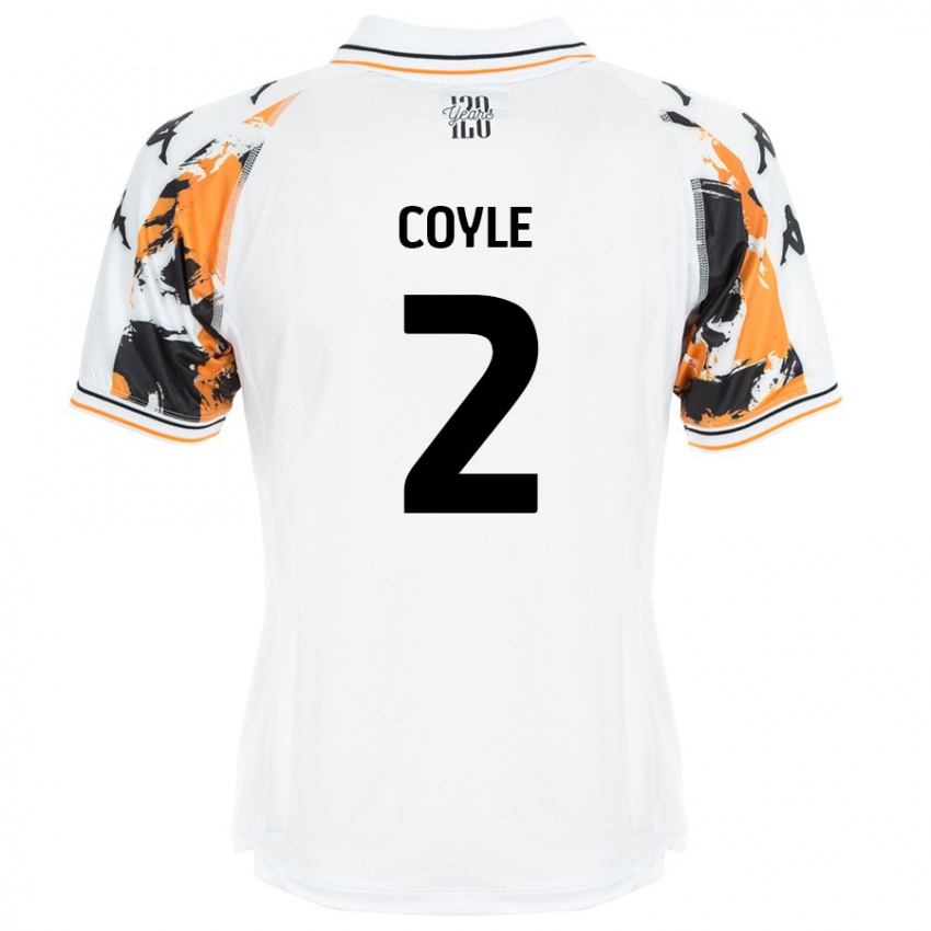 Niño Camiseta Lewie Coyle #2 Blanco 2ª Equipación 2024/25 La Camisa Chile