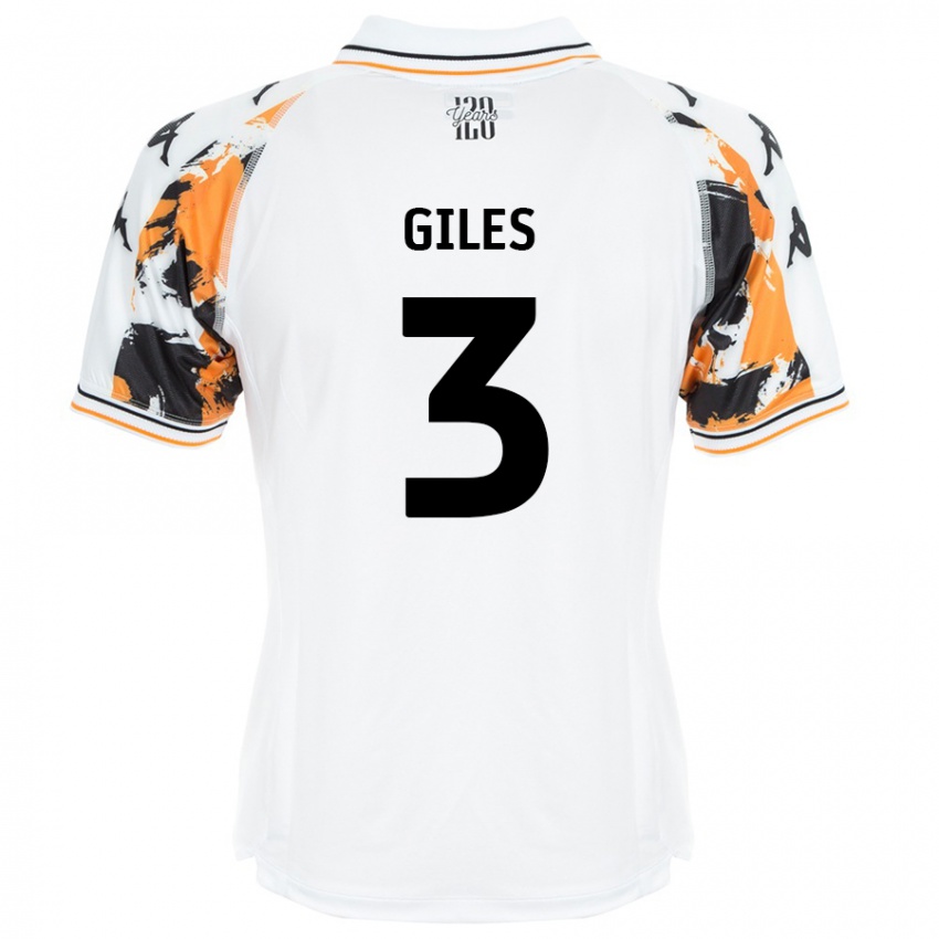 Niño Camiseta Ryan Giles #3 Blanco 2ª Equipación 2024/25 La Camisa Chile