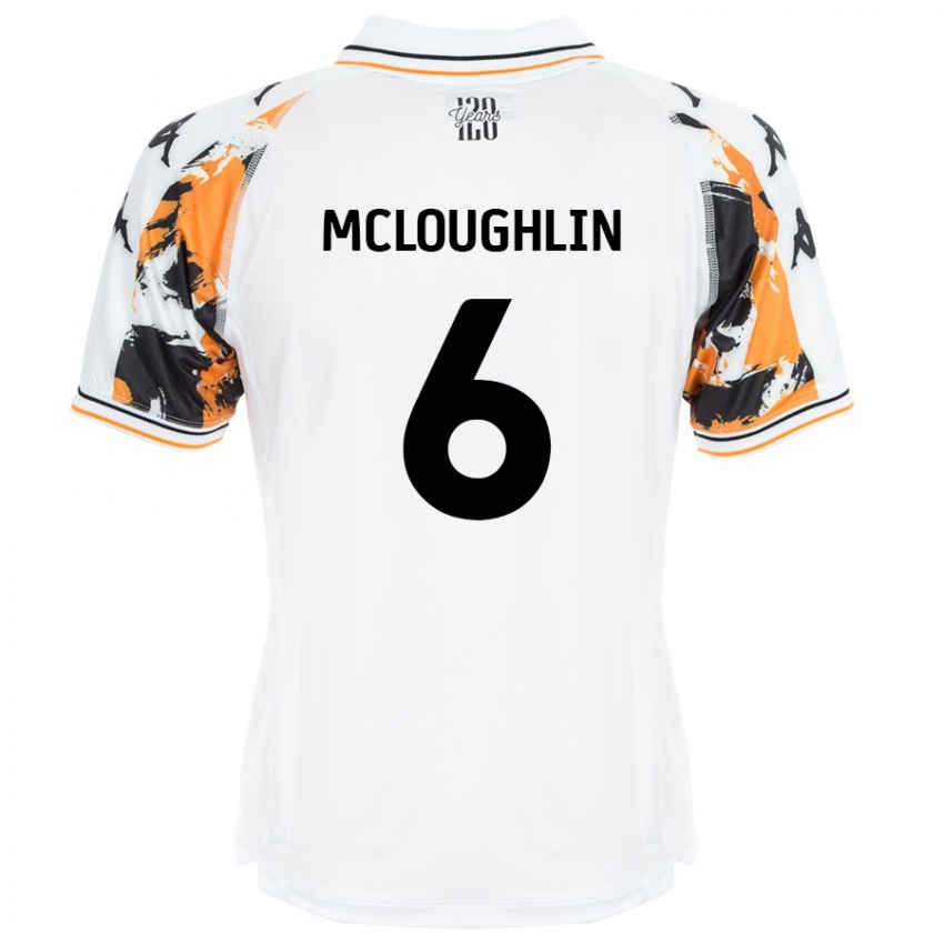 Niño Camiseta Sean Mcloughlin #6 Blanco 2ª Equipación 2024/25 La Camisa Chile