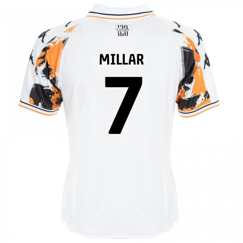 Niño Camiseta Liam Millar #7 Blanco 2ª Equipación 2024/25 La Camisa Chile