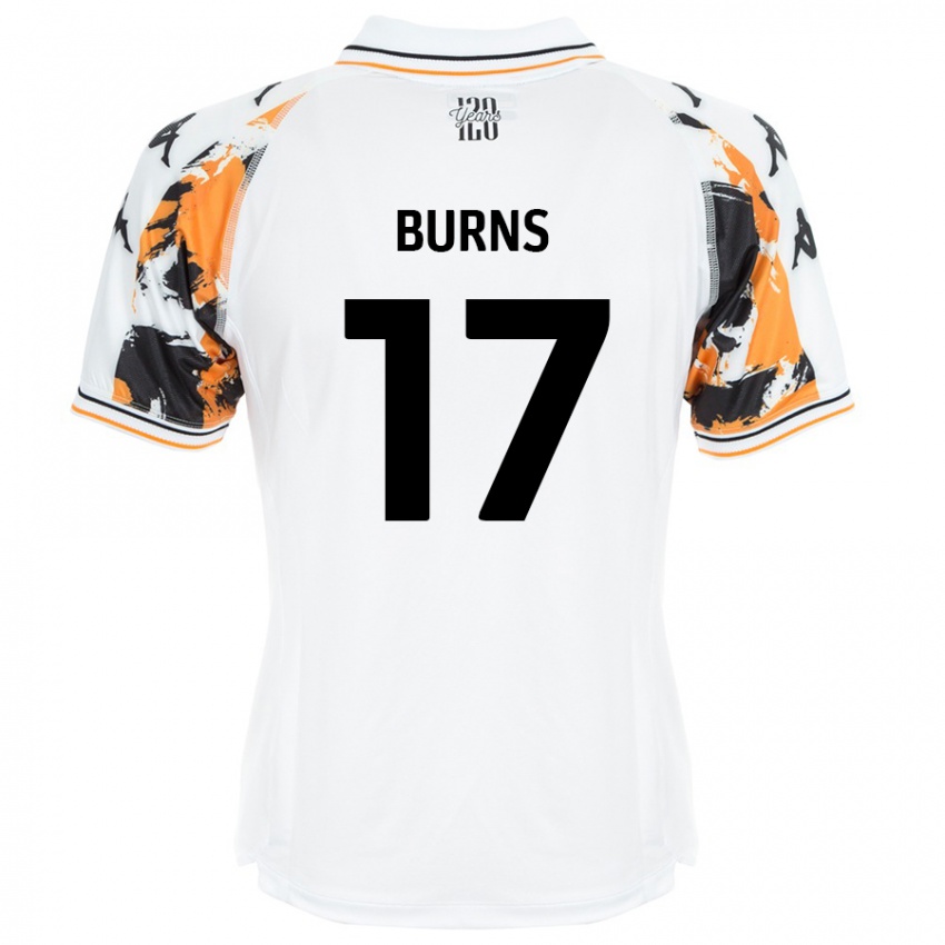 Niño Camiseta Finley Burns #17 Blanco 2ª Equipación 2024/25 La Camisa Chile