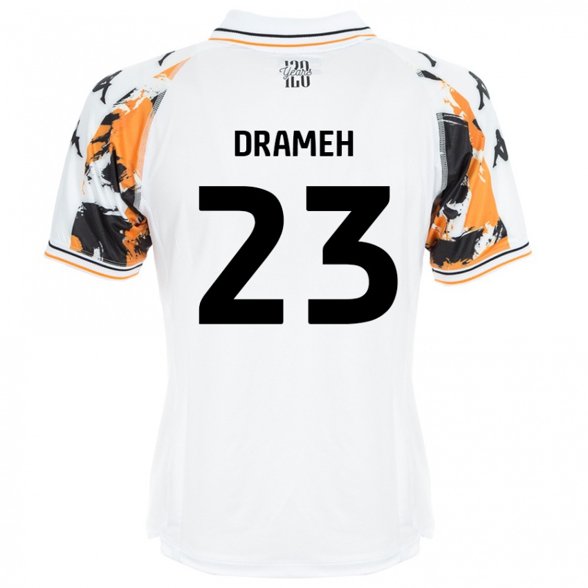 Niño Camiseta Cody Drameh #23 Blanco 2ª Equipación 2024/25 La Camisa Chile