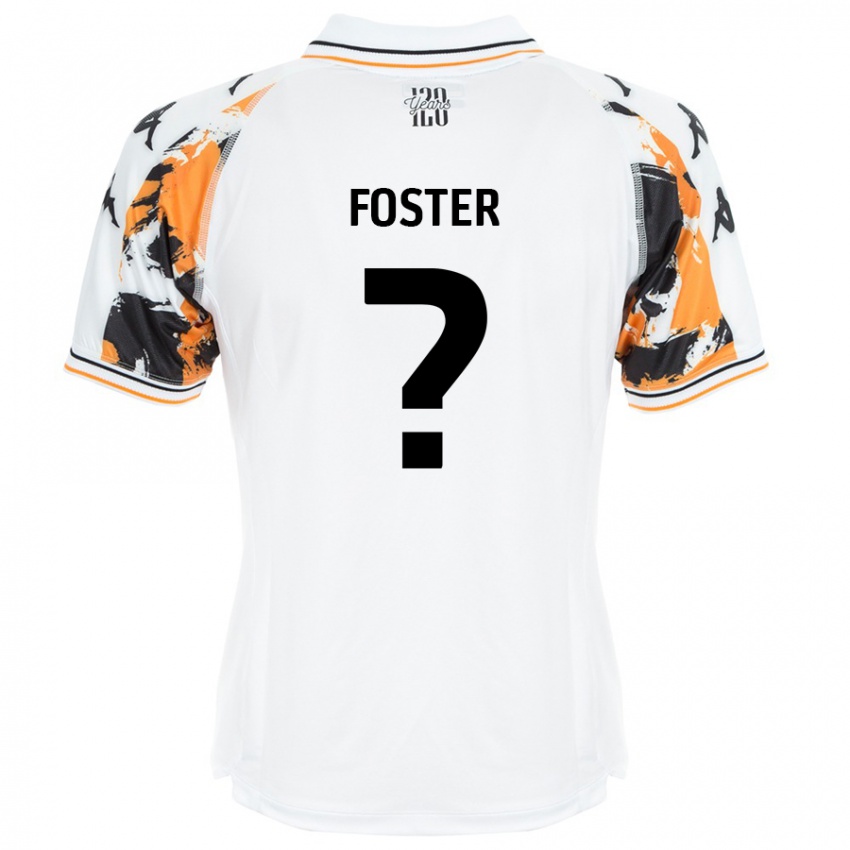 Niño Camiseta Owen Foster #0 Blanco 2ª Equipación 2024/25 La Camisa Chile