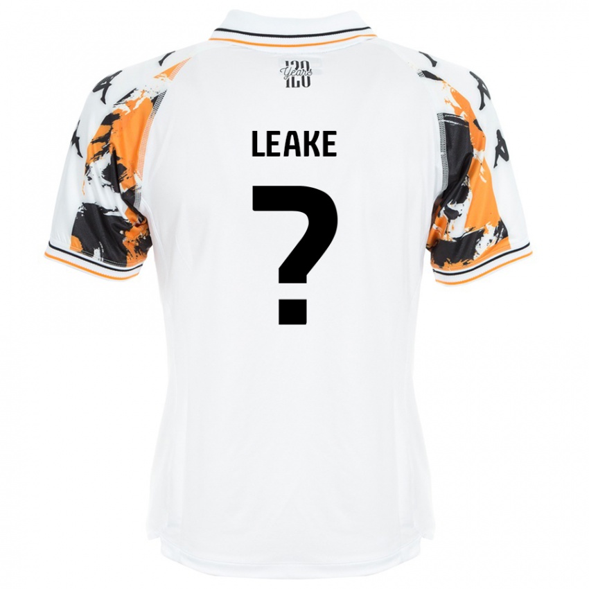 Niño Camiseta Jake Leake #0 Blanco 2ª Equipación 2024/25 La Camisa Chile