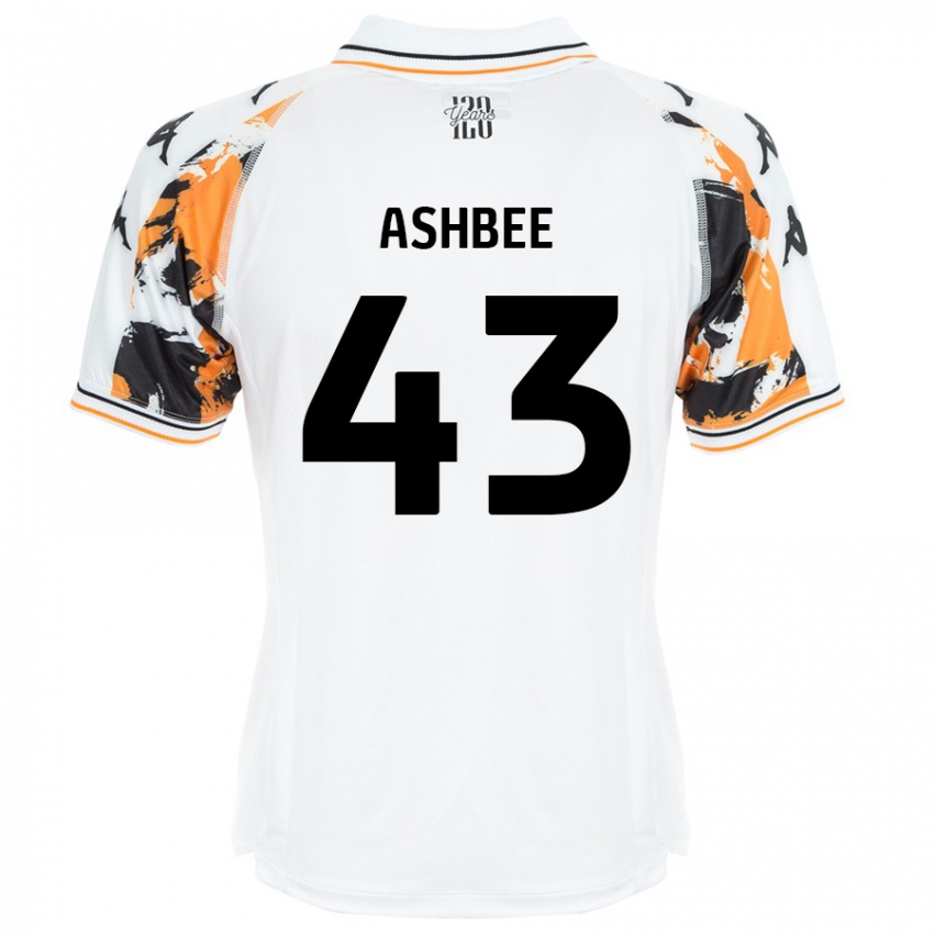 Niño Camiseta Stanley Ashbee #43 Blanco 2ª Equipación 2024/25 La Camisa Chile