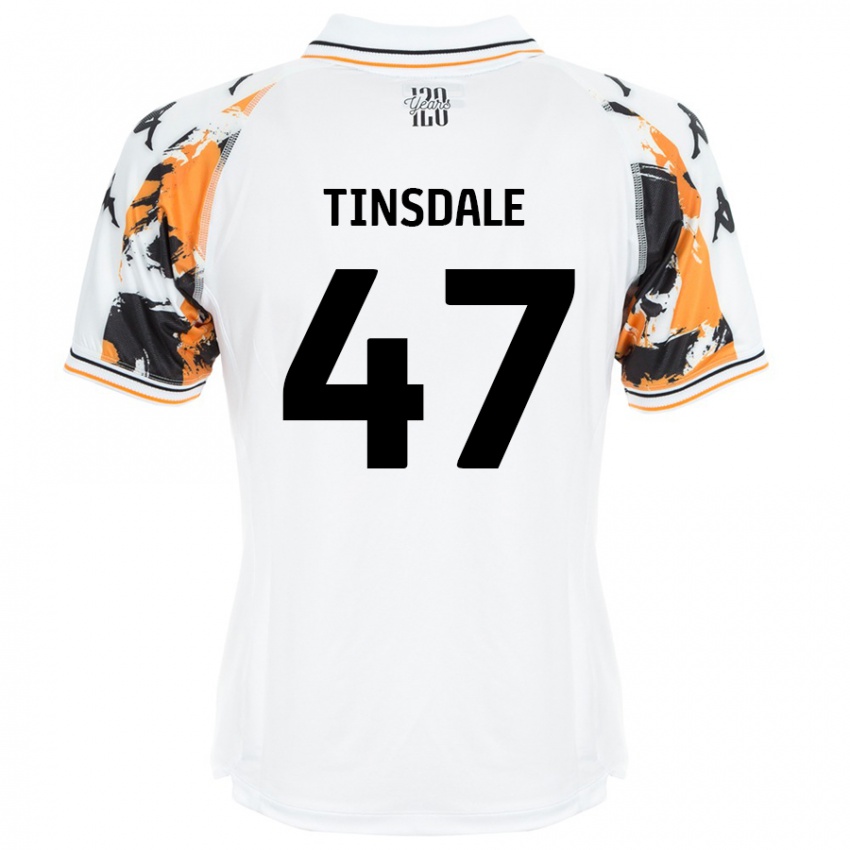 Niño Camiseta Nathan Tinsdale #47 Blanco 2ª Equipación 2024/25 La Camisa Chile