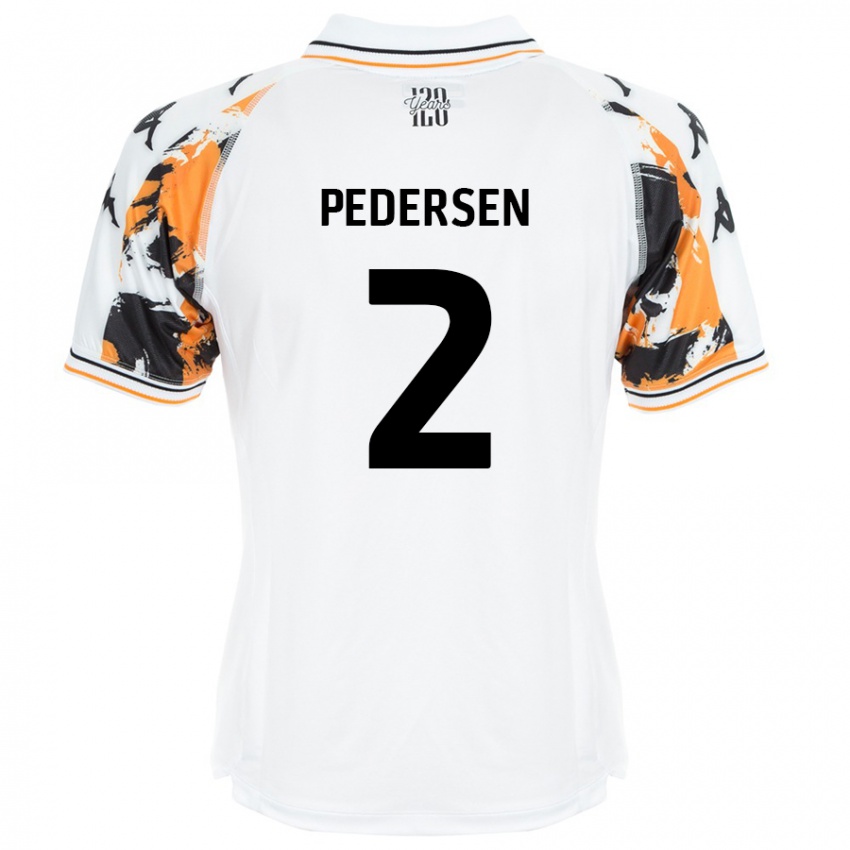 Niño Camiseta Eden Pedersen #2 Blanco 2ª Equipación 2024/25 La Camisa Chile