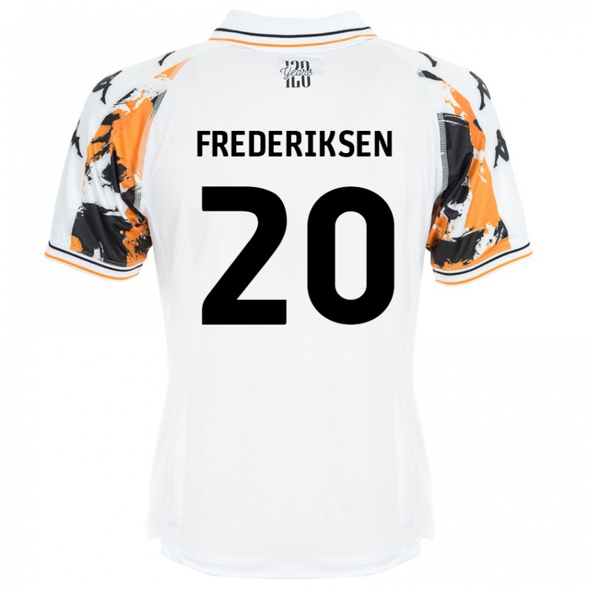 Niño Camiseta Abbey Frederiksen #20 Blanco 2ª Equipación 2024/25 La Camisa Chile