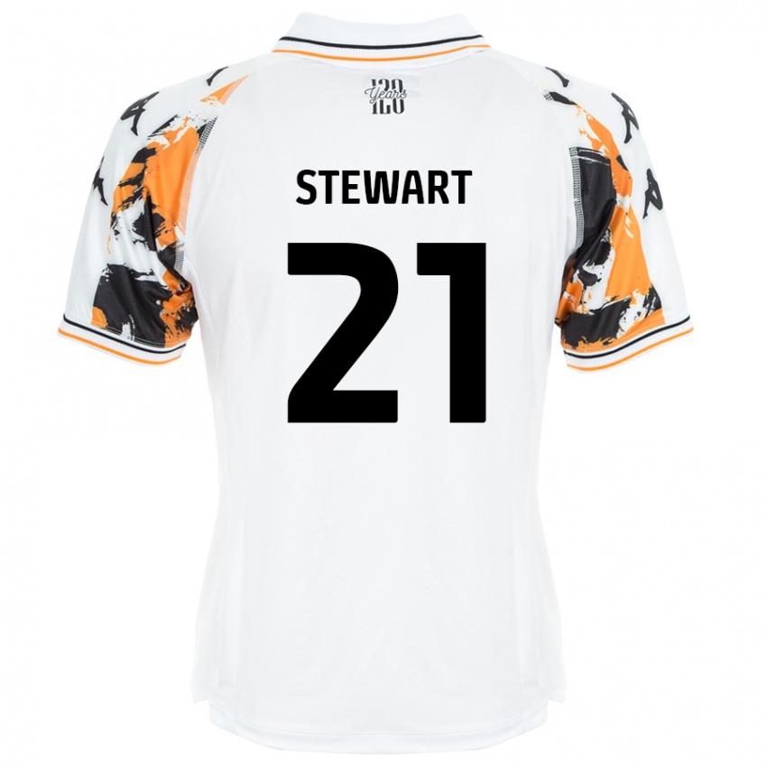 Niño Camiseta Alice Stewart #21 Blanco 2ª Equipación 2024/25 La Camisa Chile