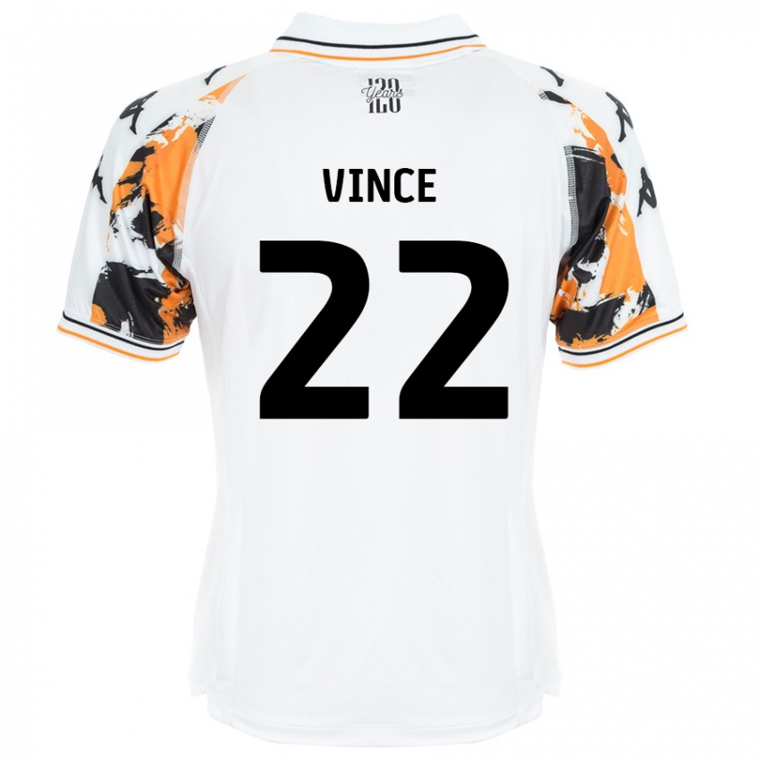 Niño Camiseta Anna Vince #22 Blanco 2ª Equipación 2024/25 La Camisa Chile