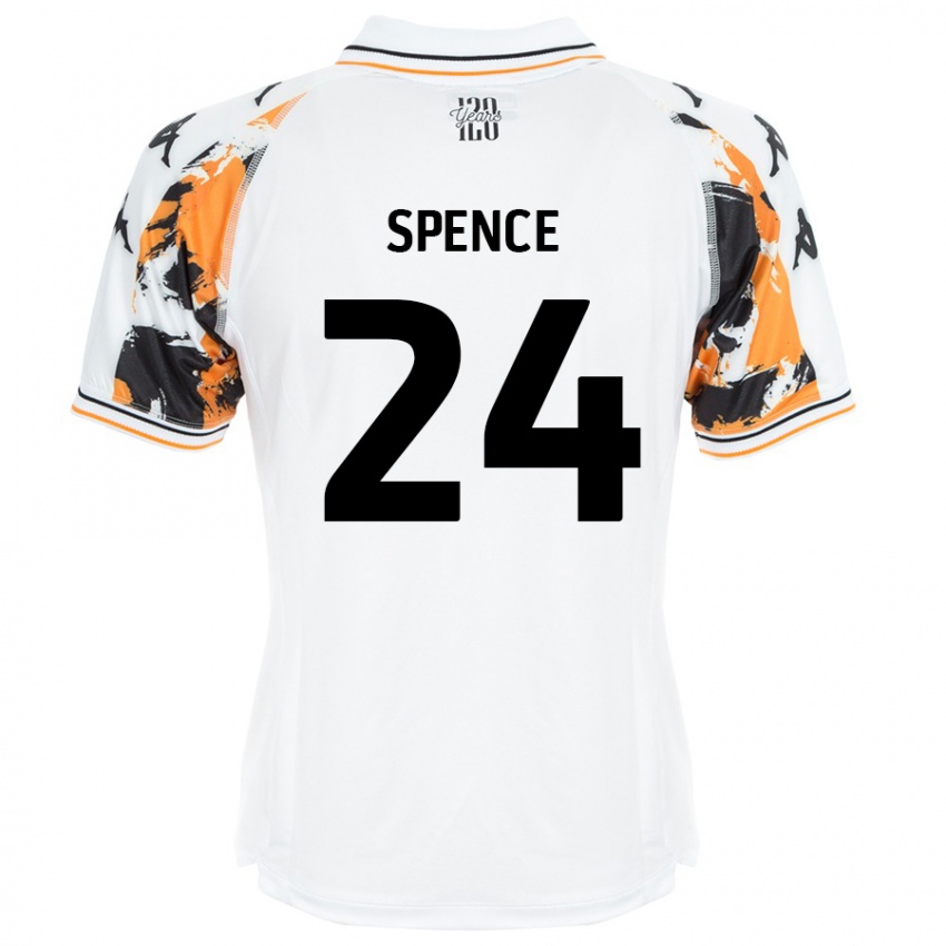 Niño Camiseta Emily Spence #24 Blanco 2ª Equipación 2024/25 La Camisa Chile