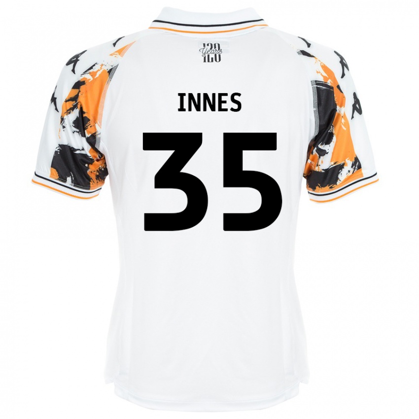 Niño Camiseta Emma Innes #35 Blanco 2ª Equipación 2024/25 La Camisa Chile