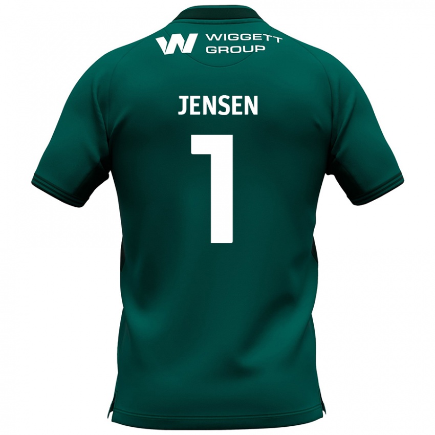 Niño Camiseta Lukas Jensen #1 Verde 2ª Equipación 2024/25 La Camisa Chile