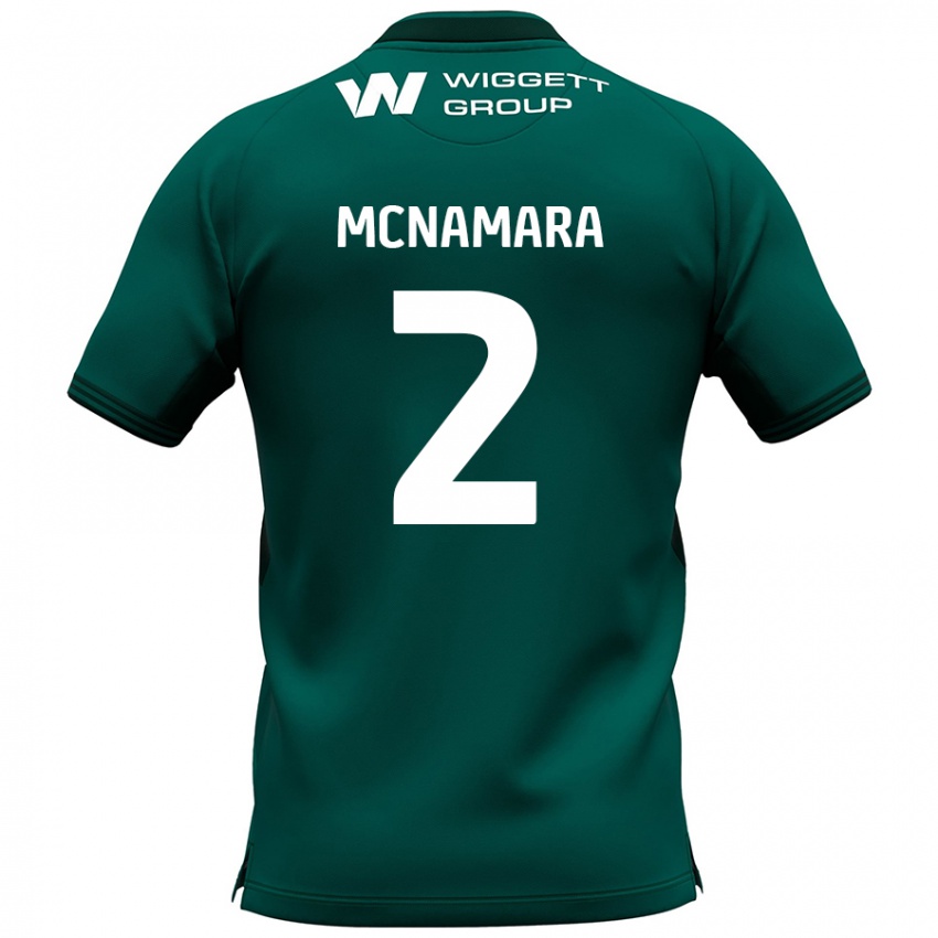 Niño Camiseta Danny Mcnamara #2 Verde 2ª Equipación 2024/25 La Camisa Chile