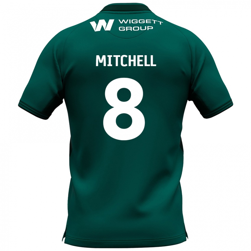 Niño Camiseta Billy Mitchell #8 Verde 2ª Equipación 2024/25 La Camisa Chile