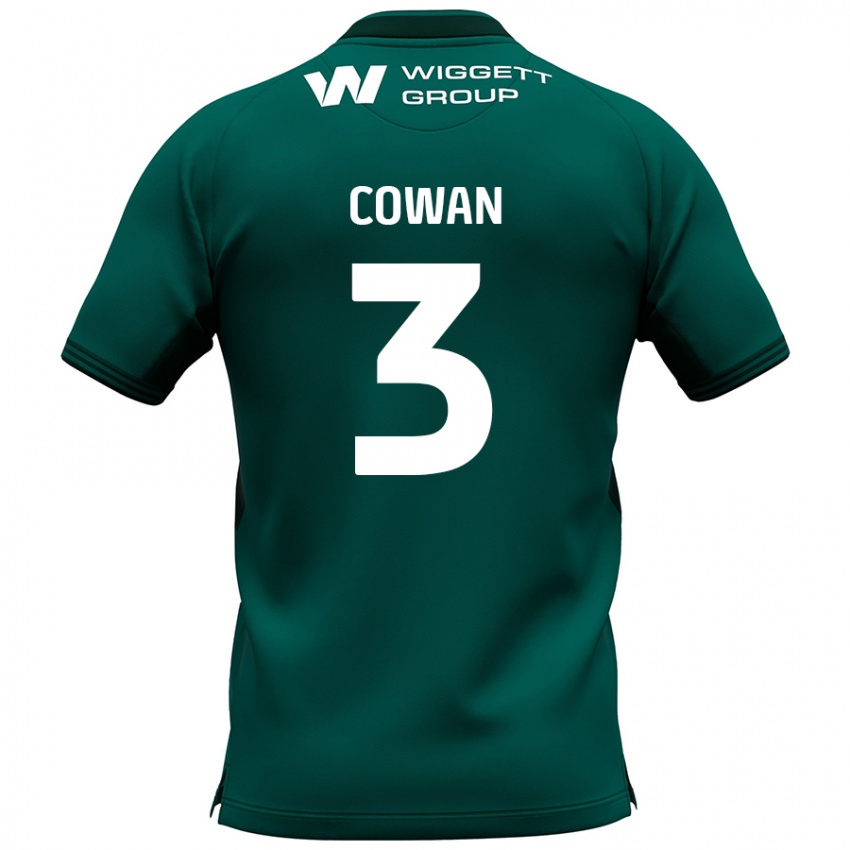 Niño Camiseta Leanne Cowan #3 Verde 2ª Equipación 2024/25 La Camisa Chile