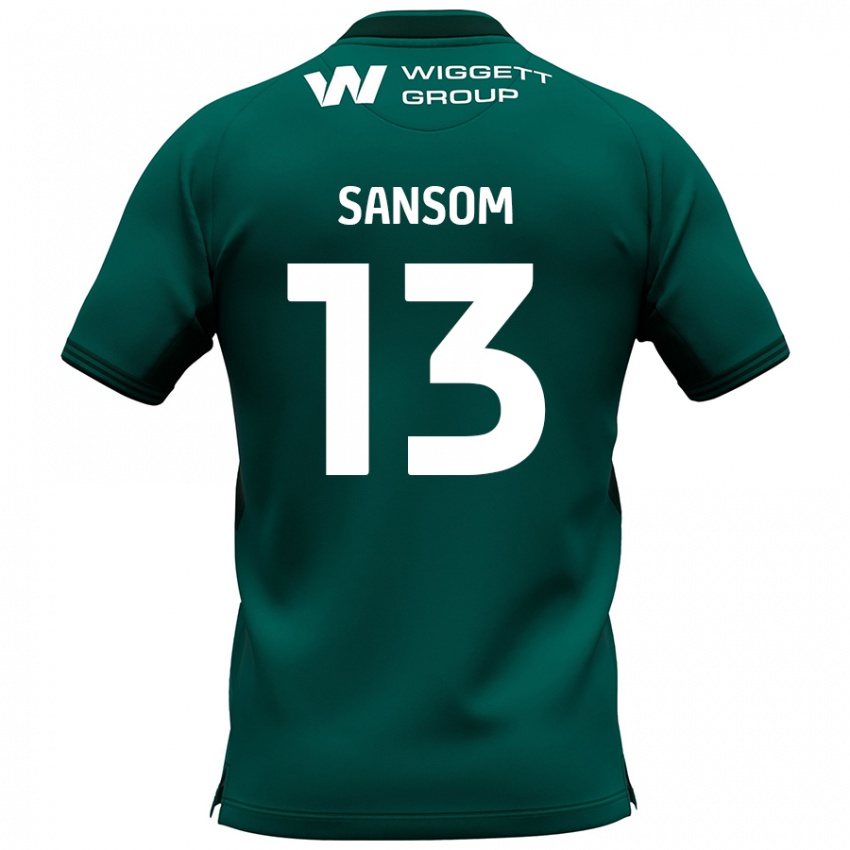 Niño Camiseta Chloe Sansom #13 Verde 2ª Equipación 2024/25 La Camisa Chile