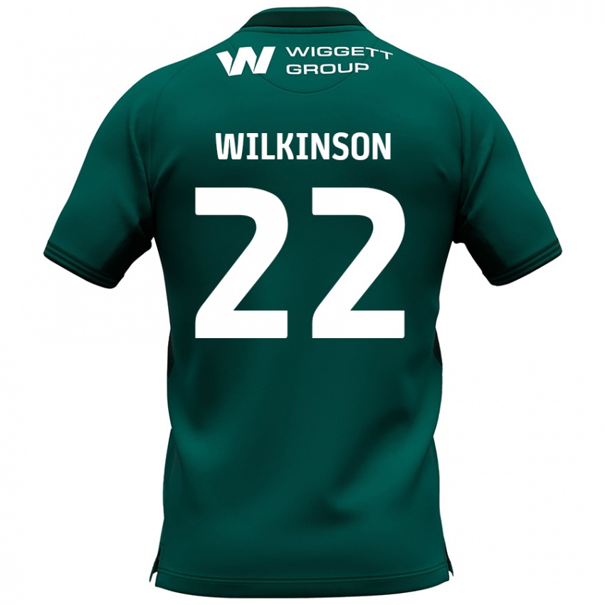 Niño Camiseta Chloe Wilkinson #22 Verde 2ª Equipación 2024/25 La Camisa Chile