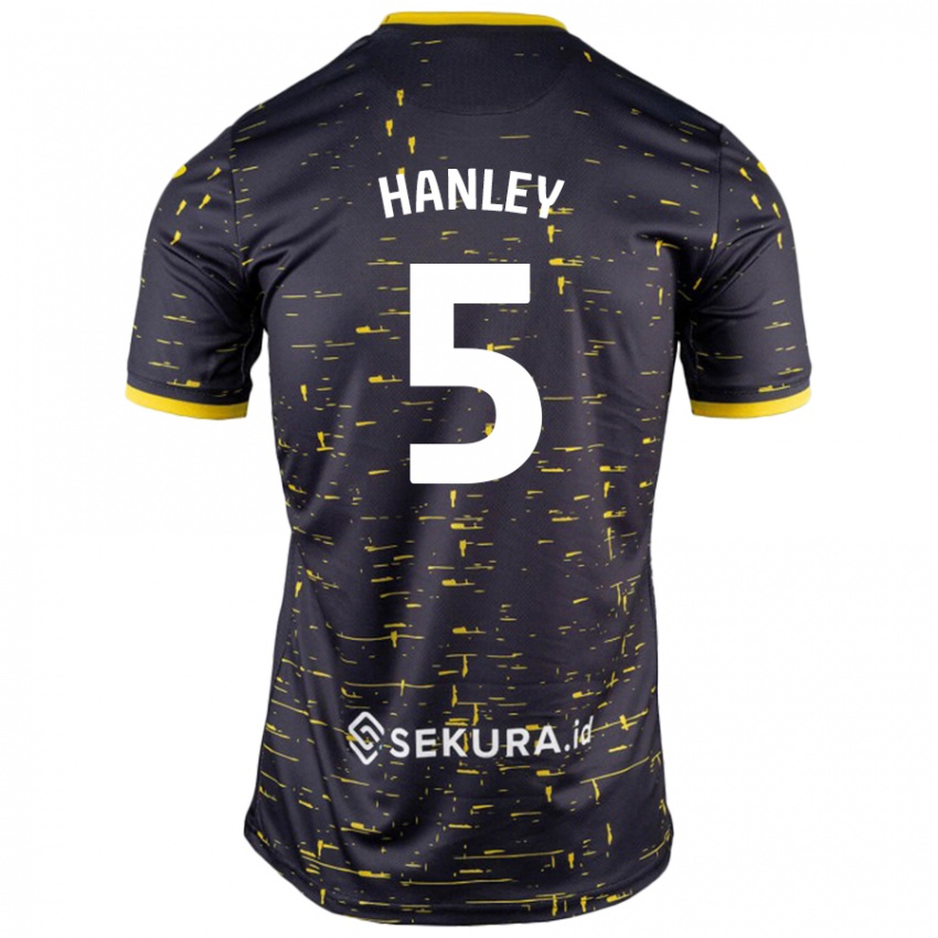 Niño Camiseta Grant Hanley #5 Negro Amarillo 2ª Equipación 2024/25 La Camisa Chile