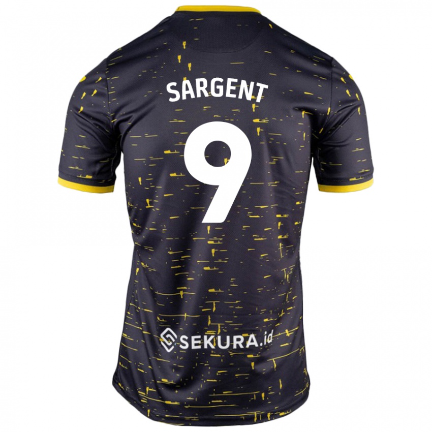 Niño Camiseta Josh Sargent #9 Negro Amarillo 2ª Equipación 2024/25 La Camisa Chile