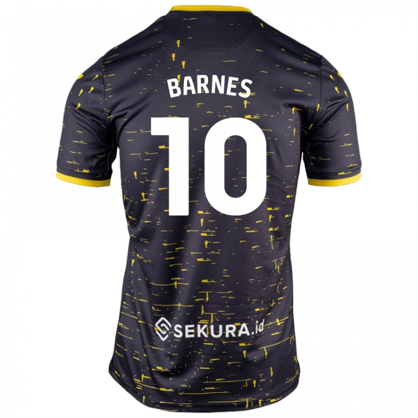 Niño Camiseta Ashley Barnes #10 Negro Amarillo 2ª Equipación 2024/25 La Camisa Chile