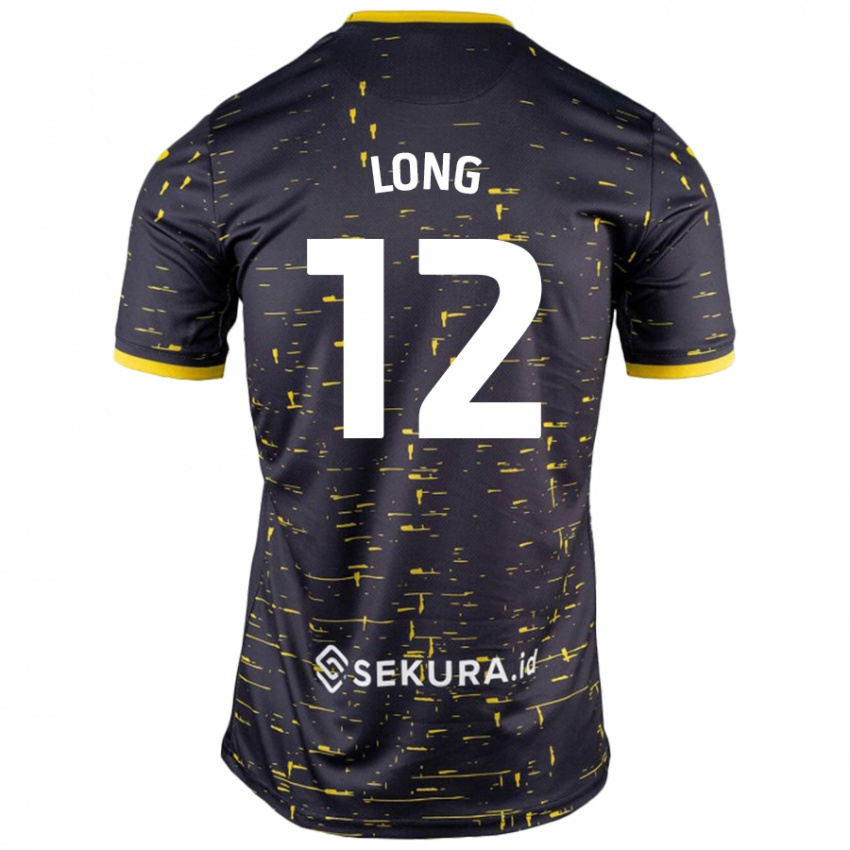 Niño Camiseta George Long #12 Negro Amarillo 2ª Equipación 2024/25 La Camisa Chile