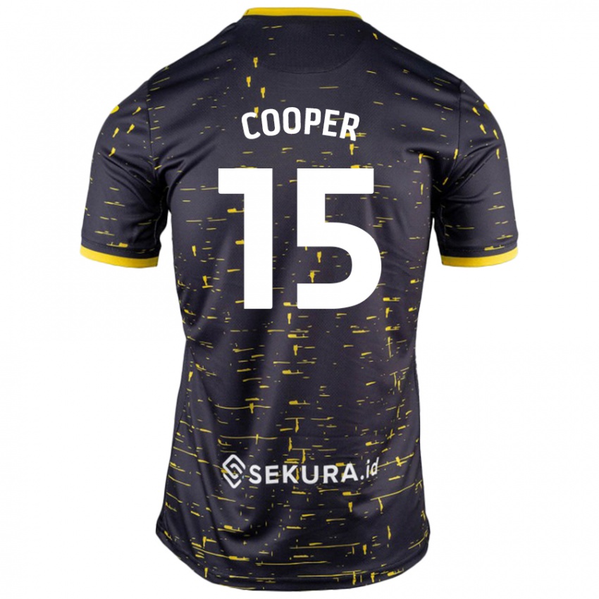 Niño Camiseta Naomi Cooper #15 Negro Amarillo 2ª Equipación 2024/25 La Camisa Chile