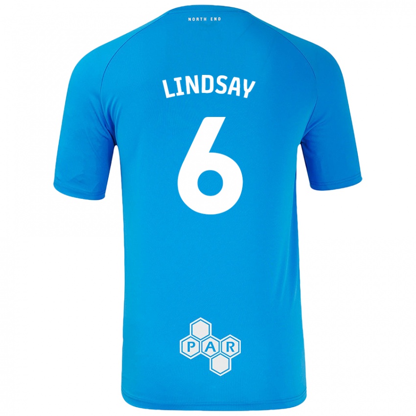 Niño Camiseta Liam Lindsay #6 Azul Cielo 2ª Equipación 2024/25 La Camisa Chile