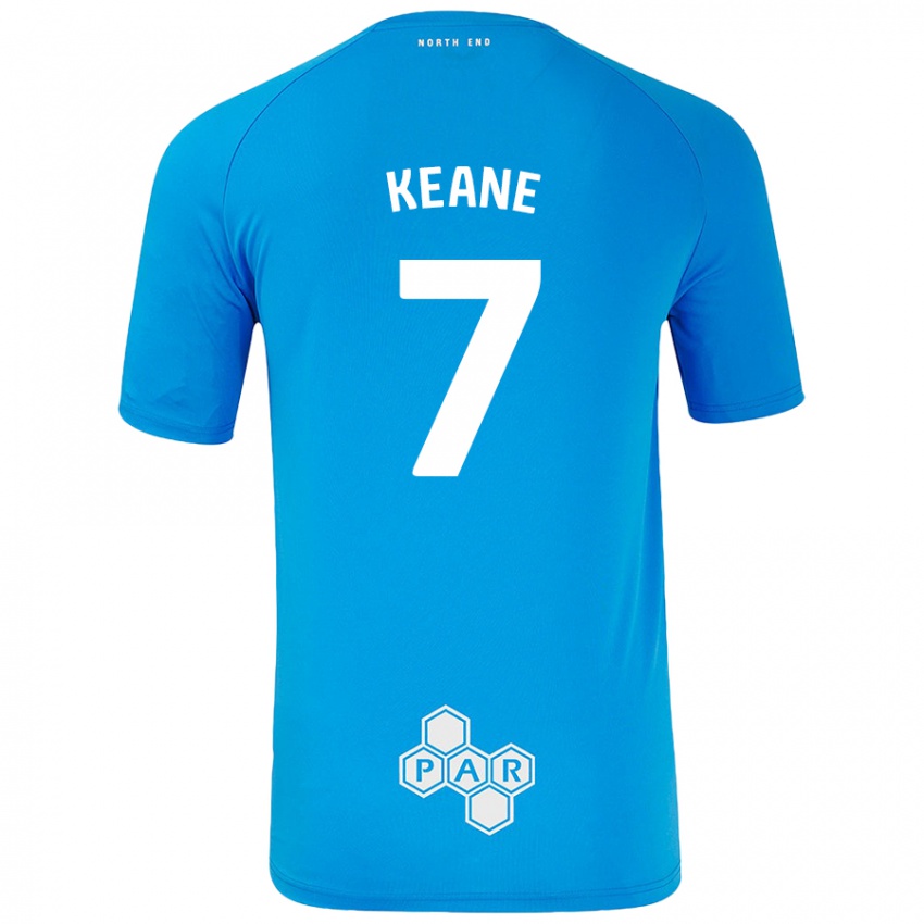 Niño Camiseta Will Keane #7 Azul Cielo 2ª Equipación 2024/25 La Camisa Chile