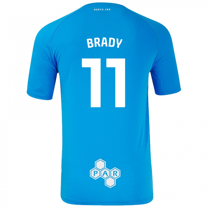 Niño Camiseta Robbie Brady #11 Azul Cielo 2ª Equipación 2024/25 La Camisa Chile