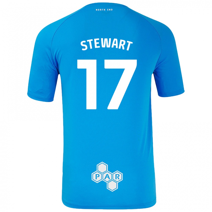 Niño Camiseta Layton Stewart #17 Azul Cielo 2ª Equipación 2024/25 La Camisa Chile