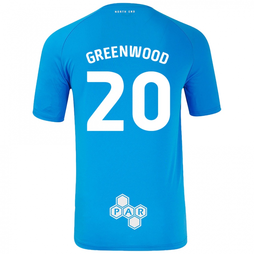 Niño Camiseta Sam Greenwood #20 Azul Cielo 2ª Equipación 2024/25 La Camisa Chile