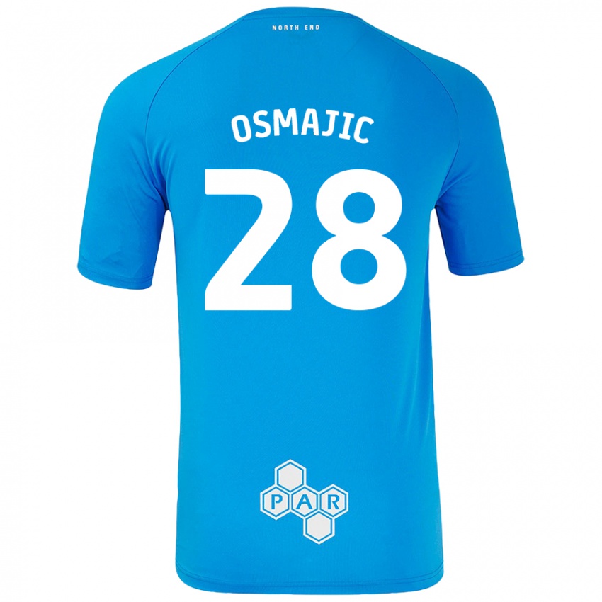 Niño Camiseta Milutin Osmajic #28 Azul Cielo 2ª Equipación 2024/25 La Camisa Chile