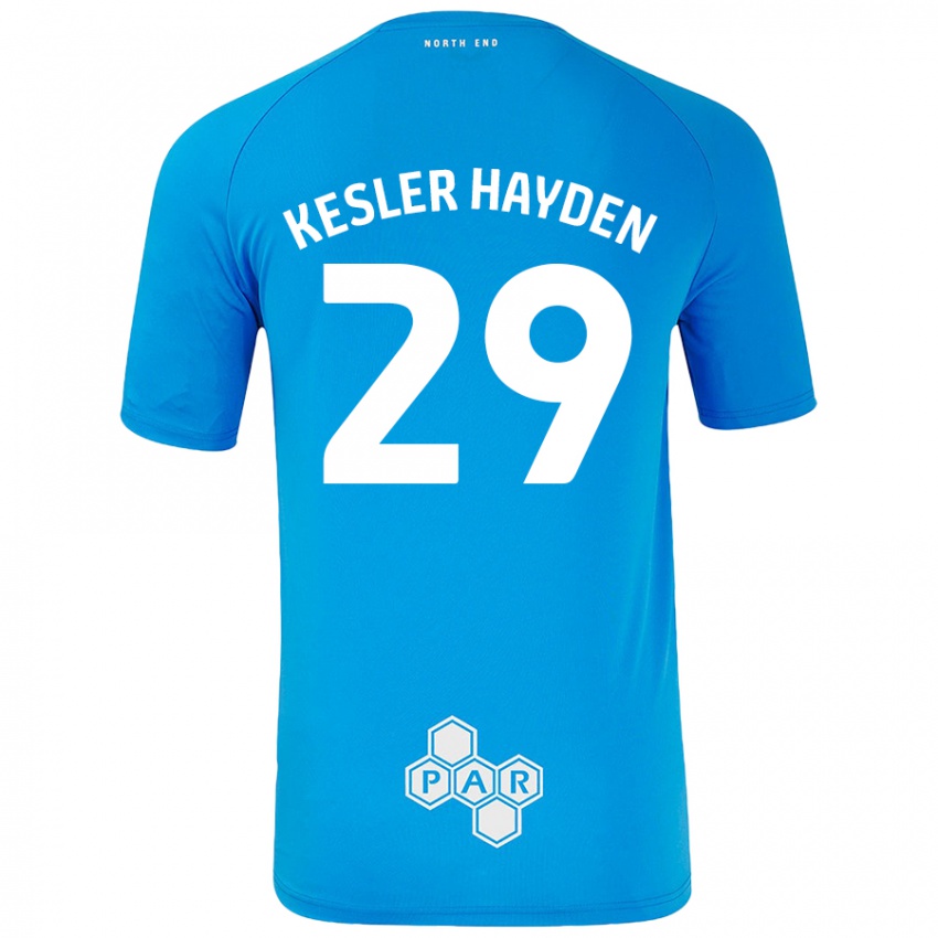 Niño Camiseta Kaine Kesler-Hayden #29 Azul Cielo 2ª Equipación 2024/25 La Camisa Chile