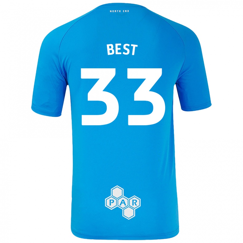 Niño Camiseta Kian Best #33 Azul Cielo 2ª Equipación 2024/25 La Camisa Chile