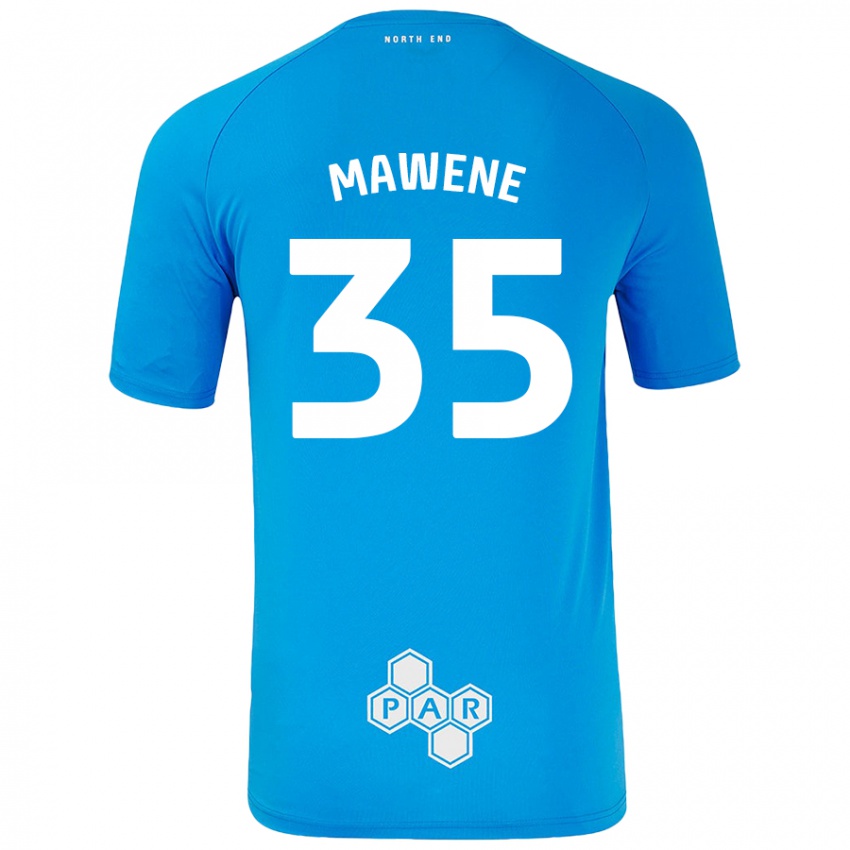 Niño Camiseta Noah Mawene #35 Azul Cielo 2ª Equipación 2024/25 La Camisa Chile