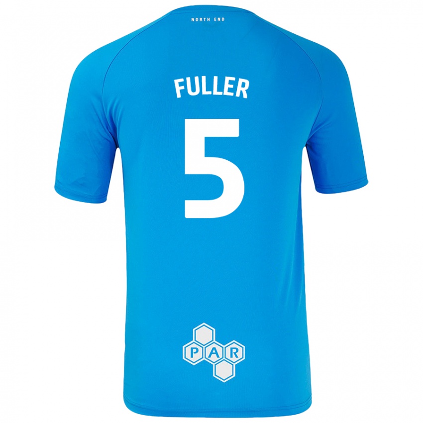 Niño Camiseta Olivia Fuller #5 Azul Cielo 2ª Equipación 2024/25 La Camisa Chile