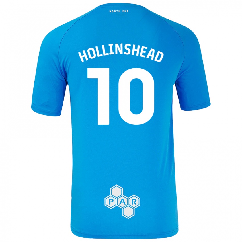 Niño Camiseta Emily Hollinshead #10 Azul Cielo 2ª Equipación 2024/25 La Camisa Chile